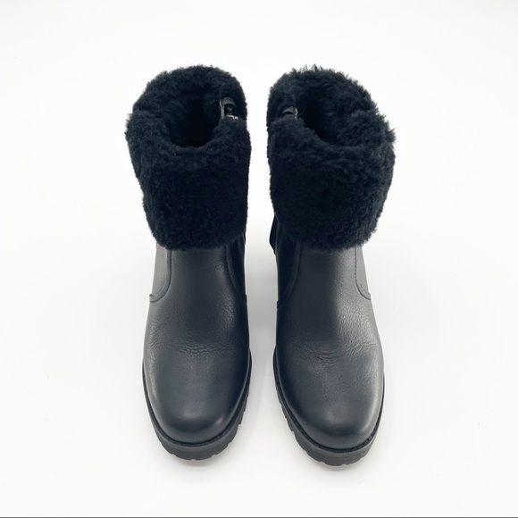 Ugg Elisiana Leather Boots in Black Size 5 - Picture 4 of 9